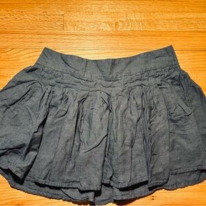 Free People Charcoal Textured Skirt